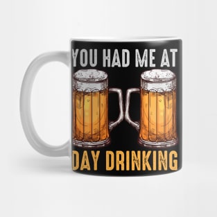 Day Drinking Men Women Vintage Glass of Beer Mug